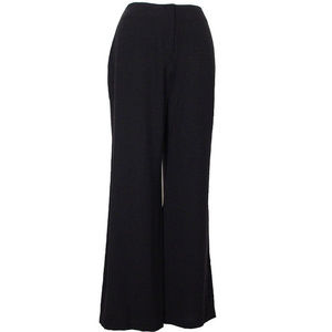 EILEEN FISHER Charcoal Gray Woven Merino Wool Modern Wide Trouser Pants XS